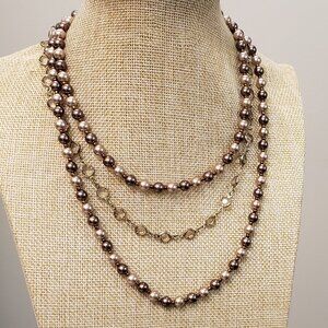 Vintage-Rare Find, Signed RMN, Roman Italian multi layer beaded necklace